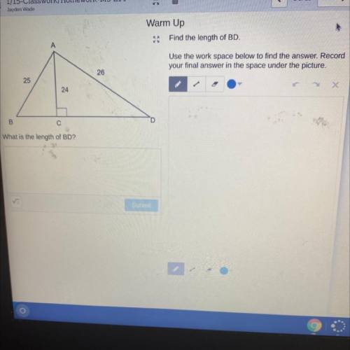 * Find the length of BD.
A