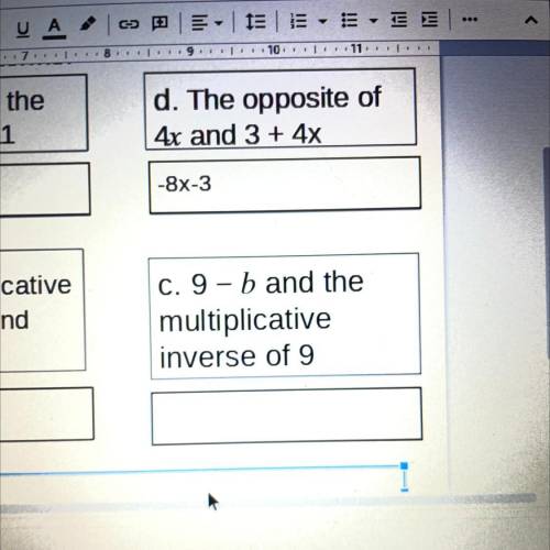 9-b and the multiplicative inverse of 9