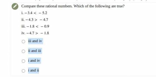 HHHEEEELLLLLP
Compare these rational numbers. Which of the following are true?