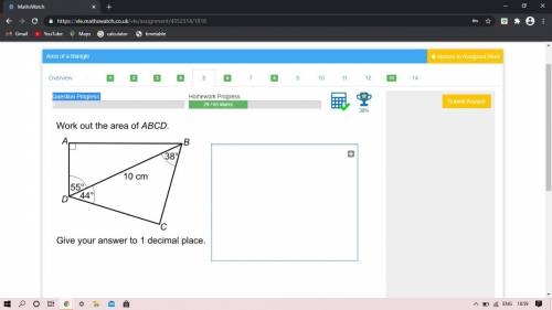 Area of triangle- please help :)