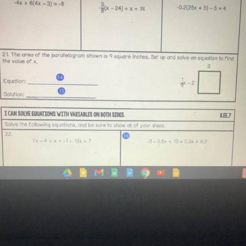 Just answer 21 for me please I’ll give you brainliest