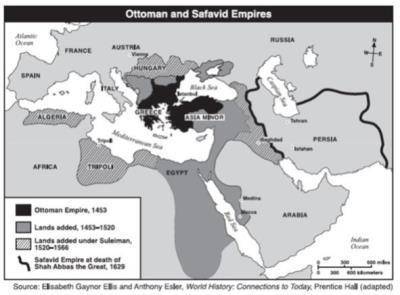 Which of the following is best supported by the information in this map

Your 
The Ottoman