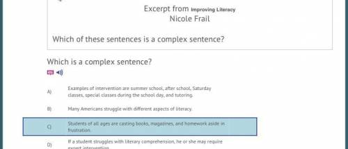 Which is a complex sentence?