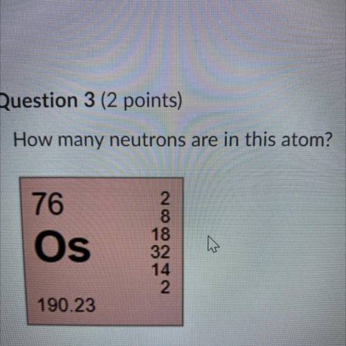 How many neutrons are in this atom?
Help pls
