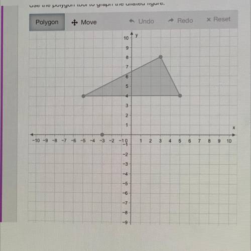 Graph the image of this figure after a dilation with a scale factor of 1/2 centered at the point (-