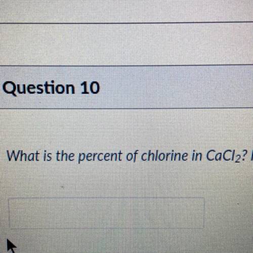 What’s the percent of chlorine in CaCl2