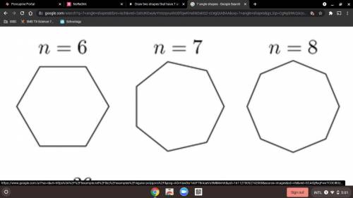 Draw two shapes that have 7 angles in all.