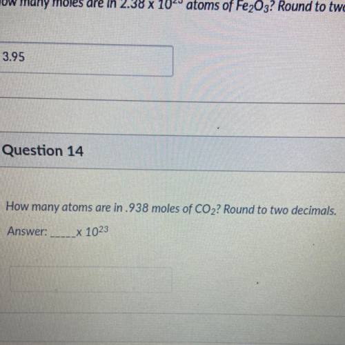 How many atoms are in .938 moles of CO2?