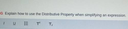 Explain how to use Distributive Property when simplifying an expression