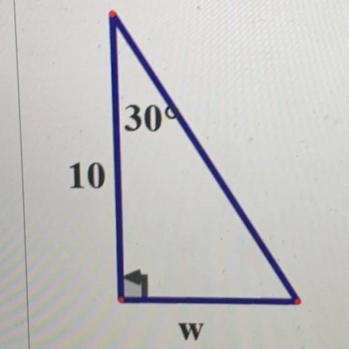 For the right triangle find the missing length. Round your answer
to the nearest tenth.
