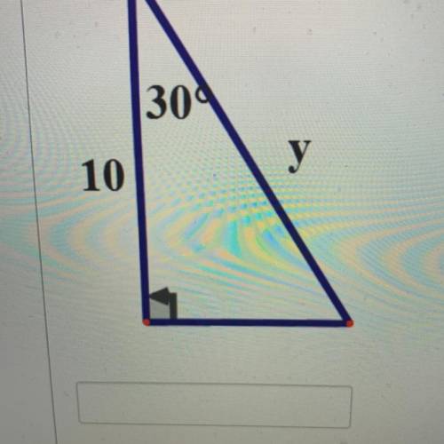 For the right triangle find the missing length. Round your answer
to the nearest tenth.