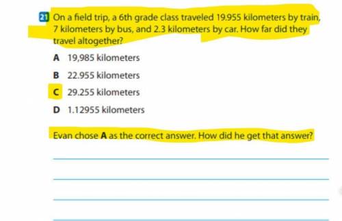 Uhm read the highlighted. I already answered the first one (as you can tell its C) I just need help