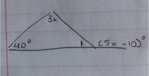 Please help, find the measure of angle 1 (geometry)