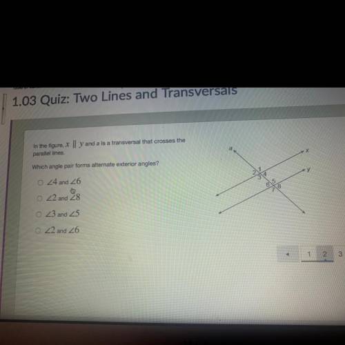 In the figure, x | y and a is a transversal that crosses the

parallel lines.
a
Which angle pair f