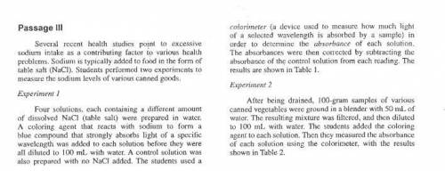 In describing Experiment 1, the passage states that a control solution was prepared with no NaCl. W