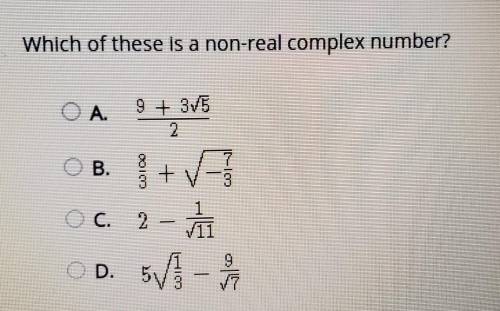 Which of these is a non-real complex number?