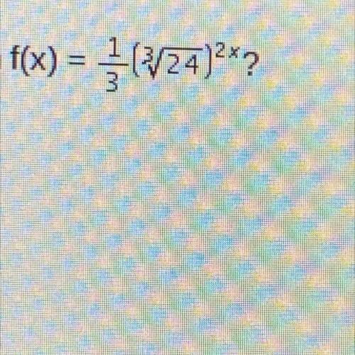 What is the rate of increase for the function f(x)=1/3(3 24^2