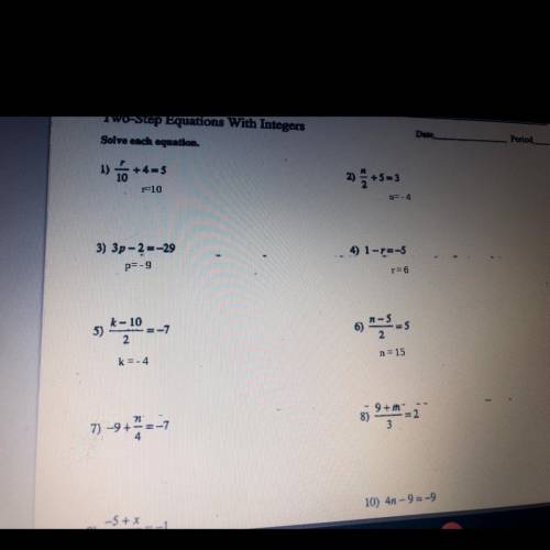 Used photo math for this, i need to explain how i got these answers. can someone explain it for me