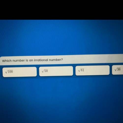 Which is the irrational number?