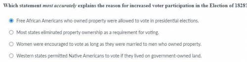 This is a question about American History and the increase of voter participation in the late 1820s
