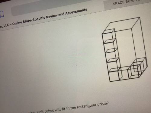 How many unit cubes will fit in the rectangle prism?A)9 B) 36 C)40 D)45