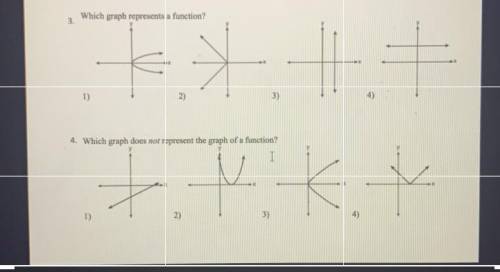 Which graph is a function on top
Which graph is not a function on bottom