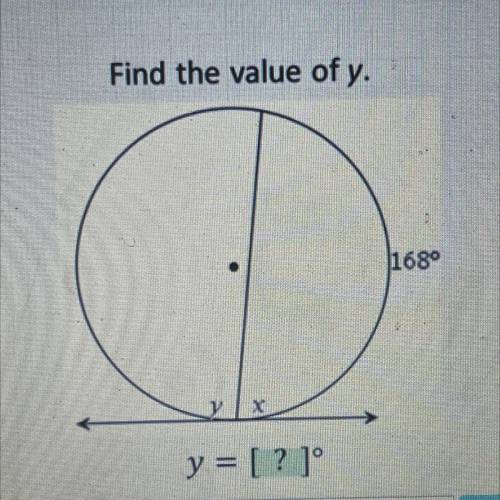 Find the value of y
::::::::