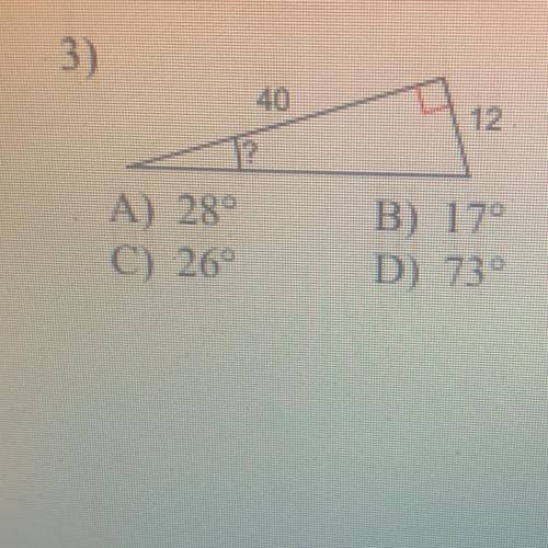 Find a measure of the indicated angle to the nearest degree