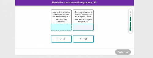 Match the scenarios to the equations.