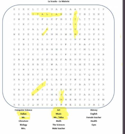 HELP ME THIS IS ITALIAN WORDSEARCH