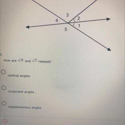 How are angle 4 and angle 5 related?