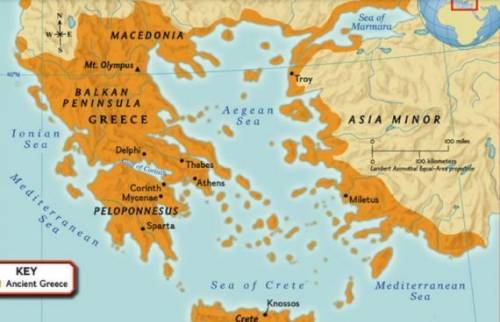 Analyze the map and INFER why the Greek city-states may have all developed their own distinct chara