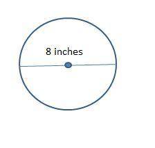 PLEASE HELP

What is the radius of this circle?
8 inches
4 inches
64 inches