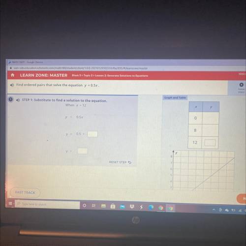 Find the ordered pairs that solve the equation y=12