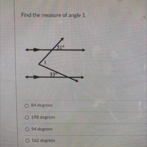 Find the measure of angle 1.