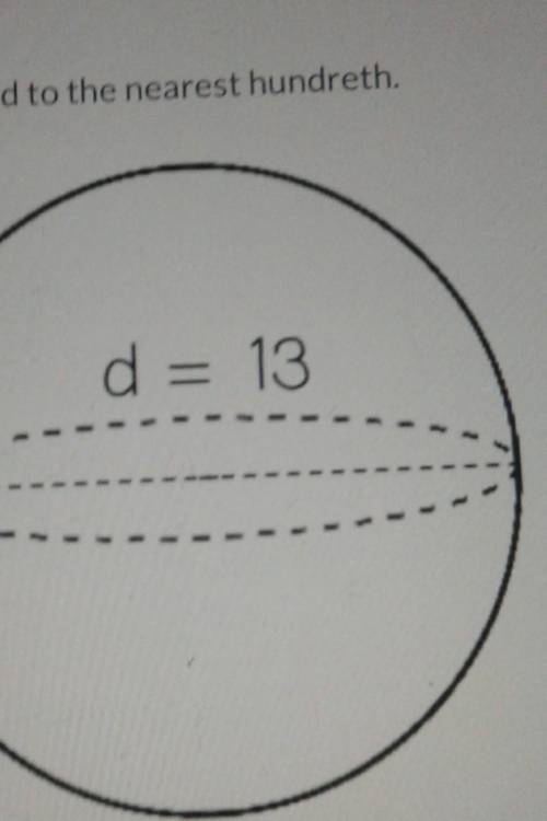 What is the volumenof the sphere rounded to the nearest hunderths?