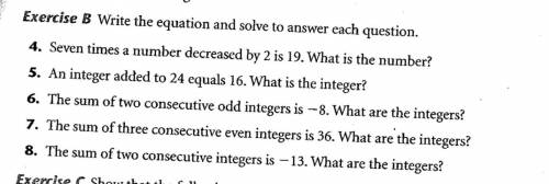 Plz help with algebra! 50 POINTS + BRAINLIEST! random answers will be reported.

please do the equ