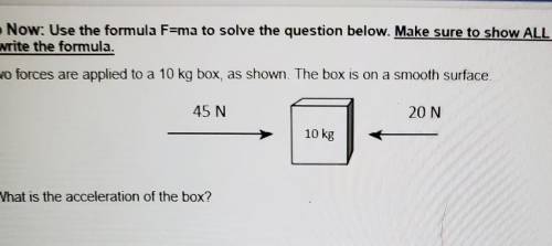 Not sure how to use the formula F=ma on this.