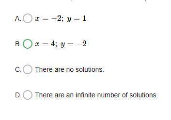 What is the solution to the system of linear equations graphed below?