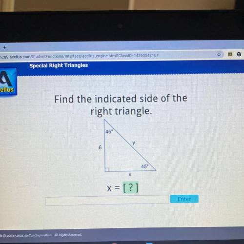 Find the indicated side of the triangle
