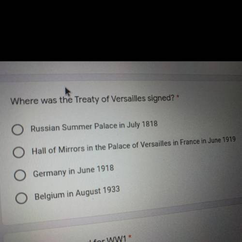 Where was the treaty of Versailles signed?