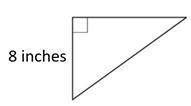 The length of one side of a right triangle is shown in this diagram.

What could be the lengths of