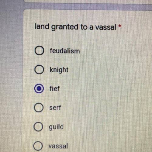 Land granted to a vassal.