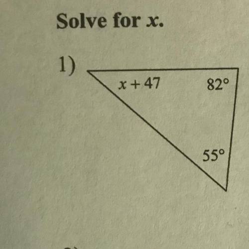Plz help I don’t understand how to find x?