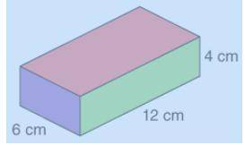 What is the surface area of the rectangular prism? 324 cm 2 288 cm 2 120 cm 2 216 cm 2