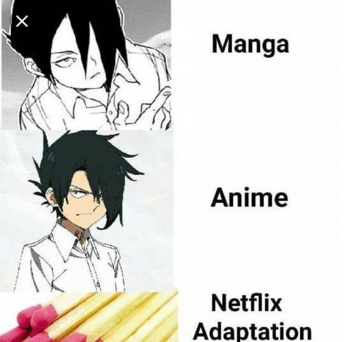 Wassup. I'm bored so here's some anime memes for yall. THE PROMISED NEVERLAND SPOILER!!! (kinda) En