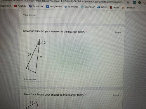 Solve for x round to the nearest tenth