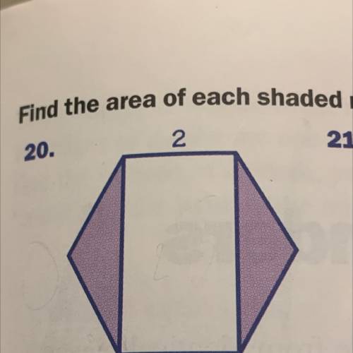 Find the area of each shaded region each outer polygon is regular 
See the picture