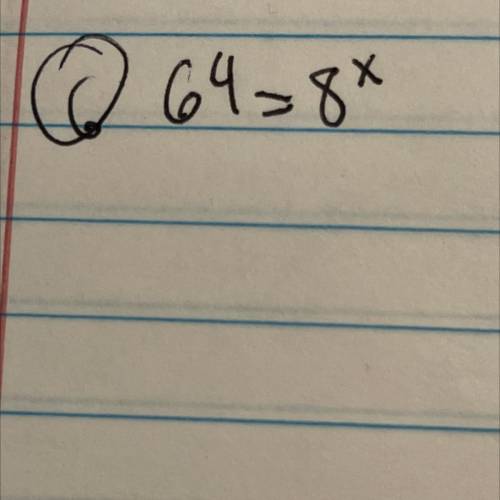 Hi I need some help with understanding how to write this out in logarithmic function

I’ve been st