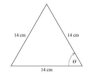 An equilateral triangle is a triangle with all three sides of equal length. All of the angles in an